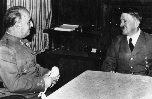 Adolf Hitler y Francisco Franco