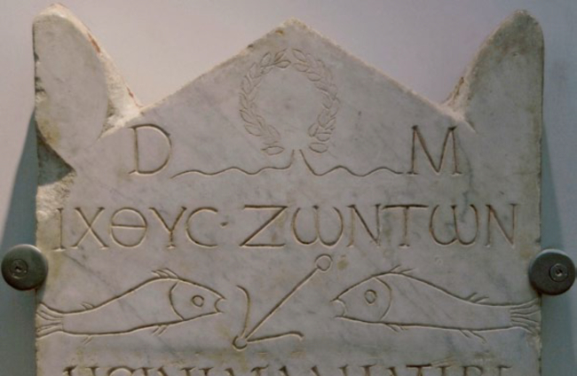 Lápida sepulcral de Licinia Amia, una de las más antiguas inscripciones cristianas en Roma. Foto: Album