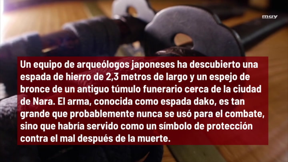 Encuentran una espada 'cazademonios' en una tumba en Japón