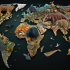 Mapa mundi de animales