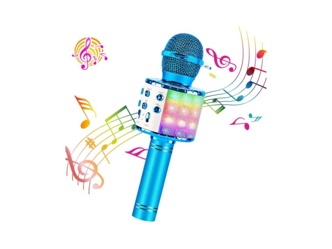 Micrófono para karaoke. Amazon.