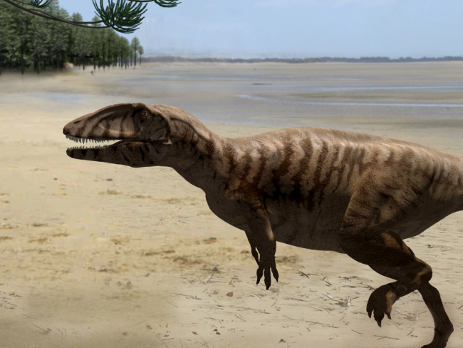 Reconstrucción de Carcharodontosaurus. FGL.