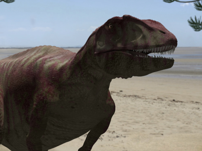 Reconstrucción de Giganotosaurus. FGL.