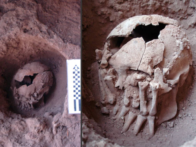Restos del ser humano decapitado hace 9.000 años