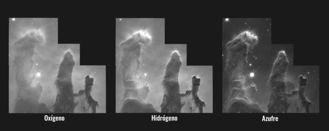 Hubble ST (1995) - Imágenes compuestas con los tres filtros