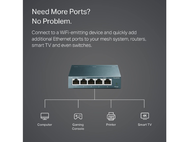 Este puerto ethernet servirá para conectar cualquiera de los dispositivos de tu hogar. Amazon.