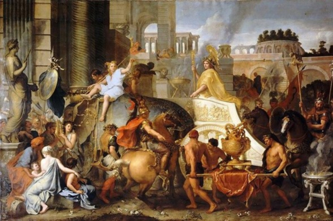 Entrada de Alejandro en Babilonia. Charles Le Brun. 1665