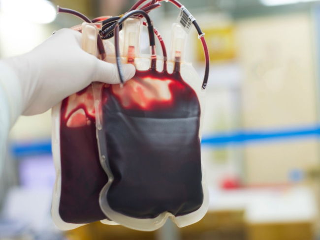 Bolsa de sangre para transfusión