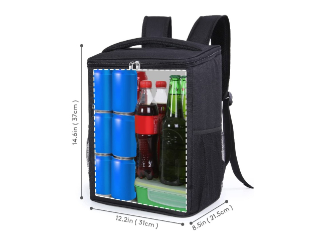 Esta mochila cuenta con distintos compartimentos en los que organizar tu comida. Amazon.