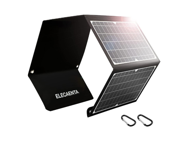 Cargador solar ELECAENTA. Amazon.