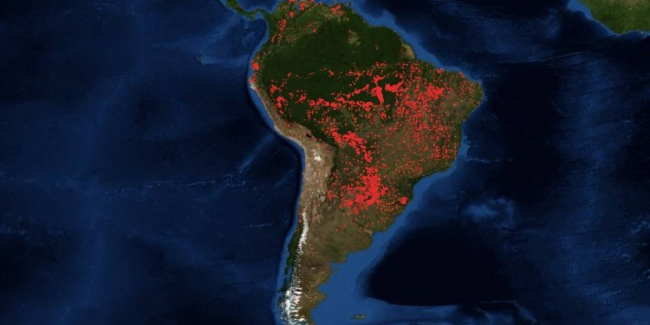 La NASA muestra cómo se ven los incendios del Amazonas desde el espacio