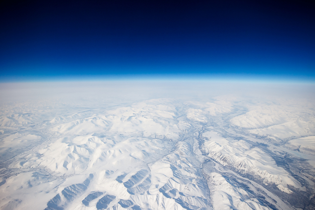 Vista aérea de Verkhoyansk, en Siberia, dentro del Círculo Polar Ártico / iStock