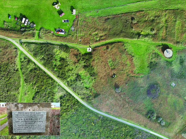 Imagen aérea del campo de concentración de Sylt. Imagen: © Antiquity Publications Ltd/ Centre of Archaeology Staffordshire University.