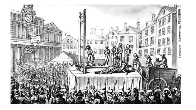 Ejecución con guillotina, 1793