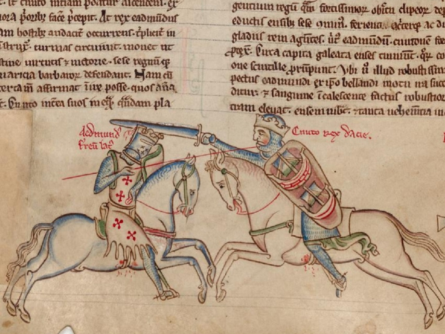 El enfrentamiento entre Canuto y Edmundo de Inglaterra, dicho Ironside. Imagen: Wikicommons
