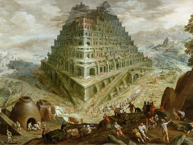 La interpretación artística de la Torre de Babel según ;arten van Valkenborch. Imagen: Wikicommons