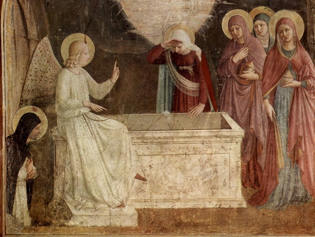 Detalle de la resurrección de Cristo pintada por Fra Angelico. Imagen: Wikicommons