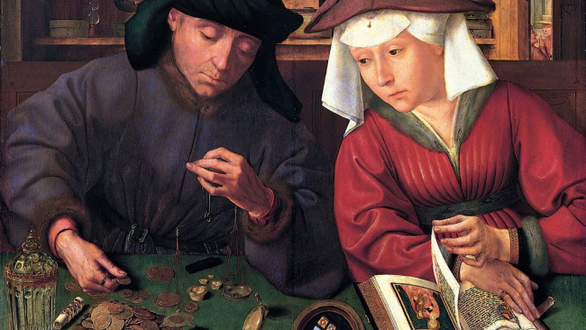 “El prestamista y su esposa”, (1514) del artista flamenco Quentin Massys.