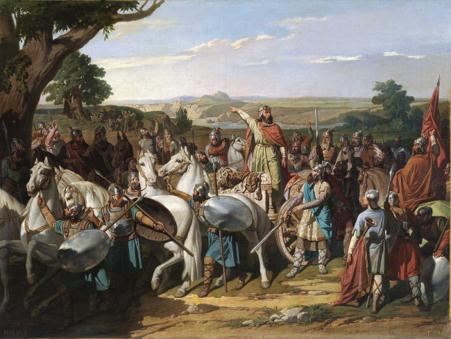 Don Rodrigo en la batalla de Guadalete. Imagen: Wikimeida Commons