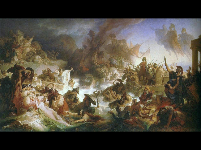 Batalla de Salamina. Imagen: Wikimedia Commons