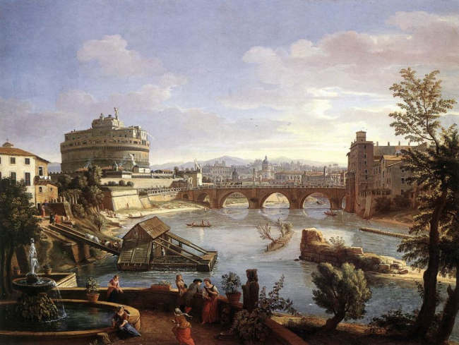 El castillo de Sant’Angelo en una pintura del siglo XVII | Wikimedia