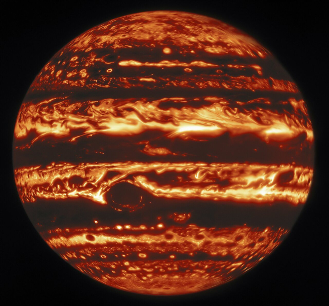 Descubiertos extraños patrones de temperatura en Júpiter