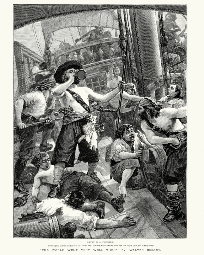 Piratas bebiendo