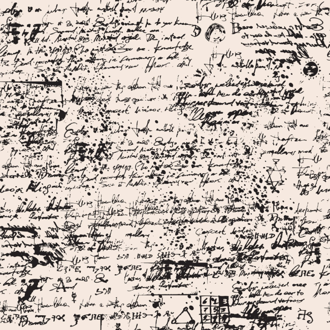 Notas y garabatos en un documento medieval