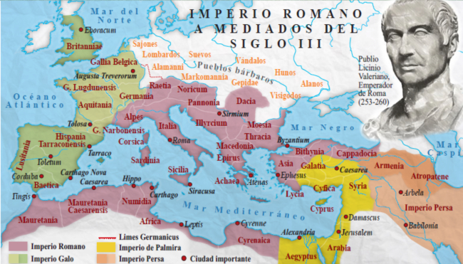 Imperio Romano a mediados del Siglo III. Foto: CARLOS AGUILERA