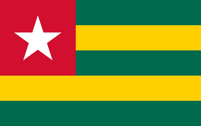 Bandera oficial de Togo